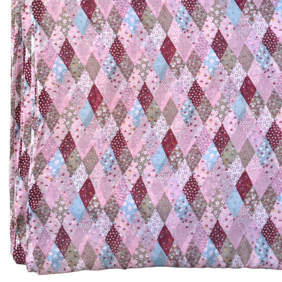 Vintage Pink Calico Cheater Cloth Style Fabric, Floral Patchwork Fabric 44" BTY - Picture 6 of 6